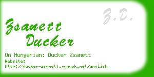 zsanett ducker business card